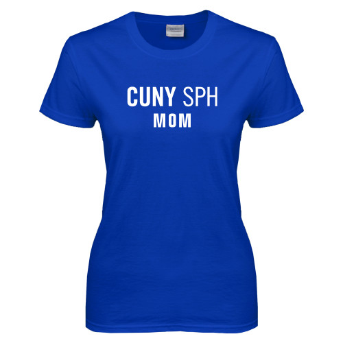 Womens Royal Short Sleeve Tee-Mom