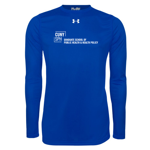 Under Armour Royal Long Sleeve Tech Tee-Primary Mark
