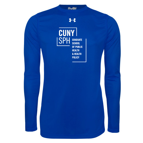 Under Armour Royal Long Sleeve Tech Tee-CUNY SPH