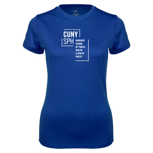 Womens Royal Performance Tee-CUNY SPH