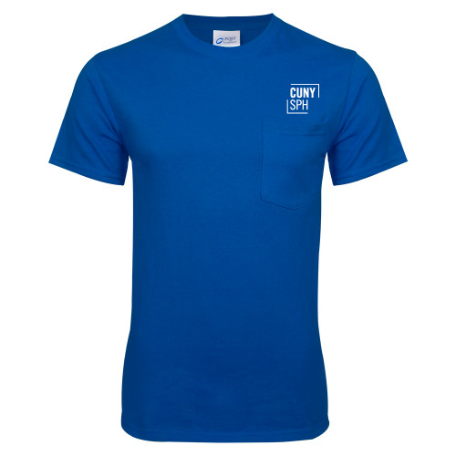 Royal T Shirt w/Pocket-CUNY SPH Square