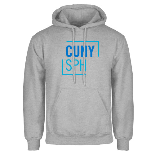 Grey Fleece Hoodie-CUNY SPH Square