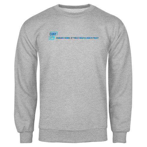 Grey Fleece Crew-CUNY SPH Flat