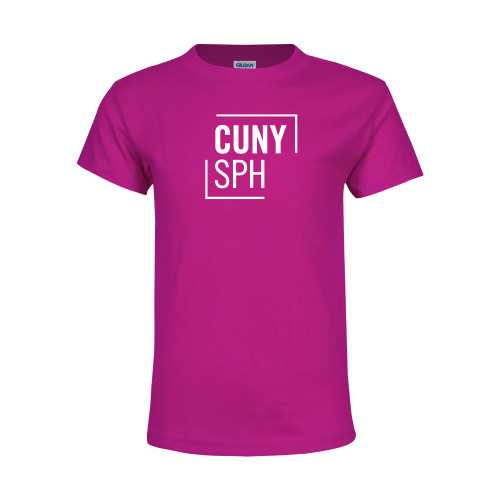 Youth Hot Pink T Shirt-CUNY SPH Square