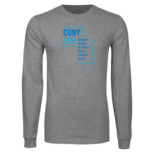 Grey Long Sleeve T Shirt-CUNY SPH