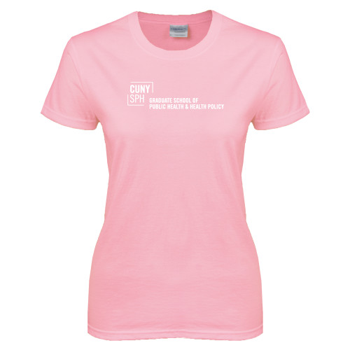 Womens Pink Short Sleeve Tee-Primary Mark