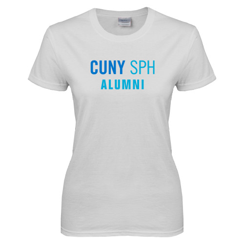 Womens White Short Sleeve Tee-Alumni