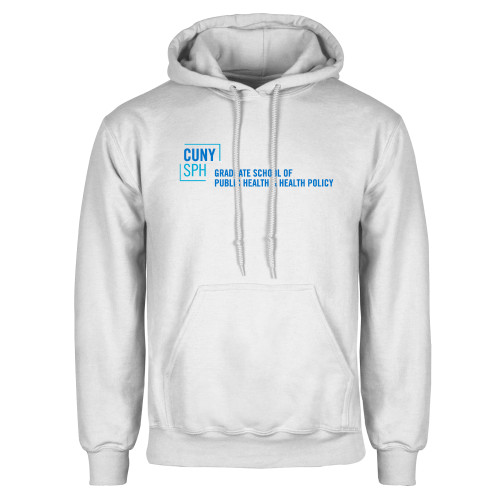 White Fleece Hoodie-Primary Mark