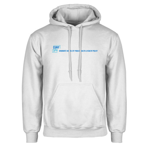 White Fleece Hoodie-CUNY SPH Flat