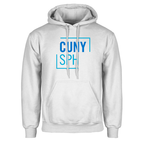 White Fleece Hoodie-CUNY SPH Square