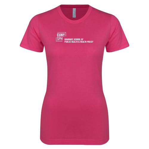 Next Level Womens Fuchsia Boyfriend Tee-Primary Mark