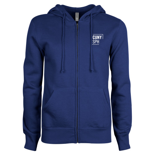 ENZA Womens Royal Fleece Full Zip Hoodie-CUNY SPH Square