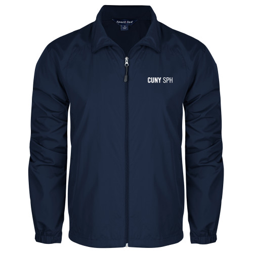 Navy Full Zip Wind Jacket-CUNY SPH