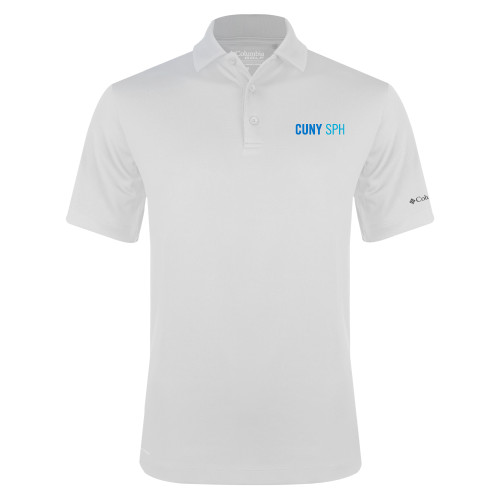 Columbia White Omni Wick Drive Polo-CUNY SPH