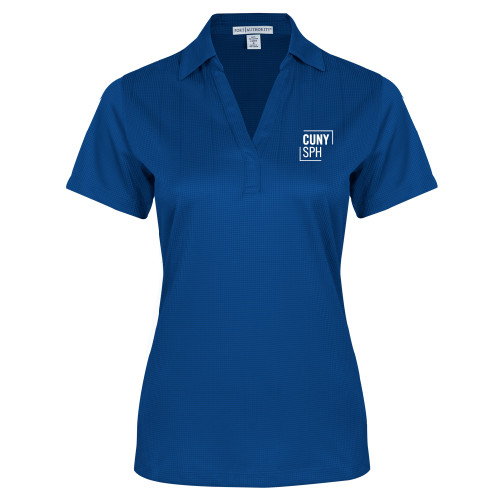Womens Royal Performance Fine Jacquard Polo-CUNY SPH Square