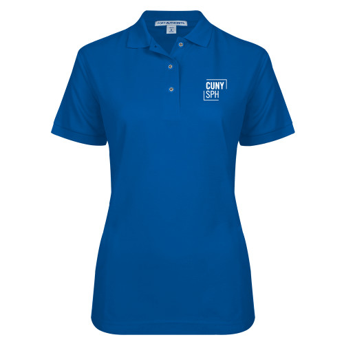 Womens Silk Touch Royal Pique Polo-CUNY SPH Square
