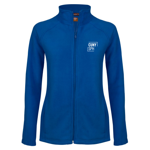 Womens Royal Fleece Full Zip Jacket-CUNY SPH Square