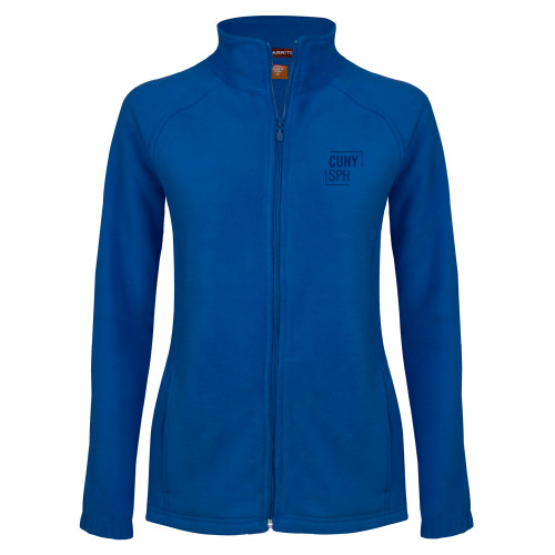 Womens Royal Fleece Full Zip Jacket-CUNY SPH Square