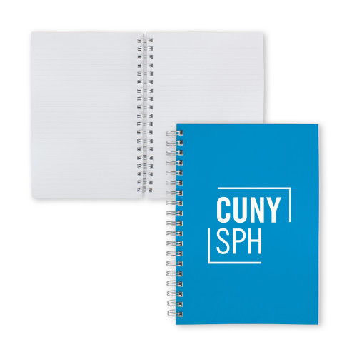 Clear 7 x 10 Spiral Journal Notebook-CUNY SPH Square