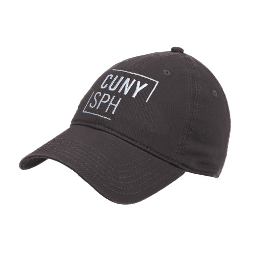 Charcoal Unstructured Adjustable Low Profile Hat-CUNY SPH Square