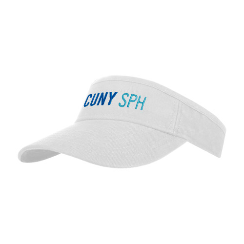 White Brushed Bull Denim Visor-CUNY SPH