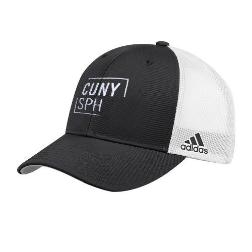 Adidas Black Structured Adjustable Mesh Hat-CUNY SPH Square