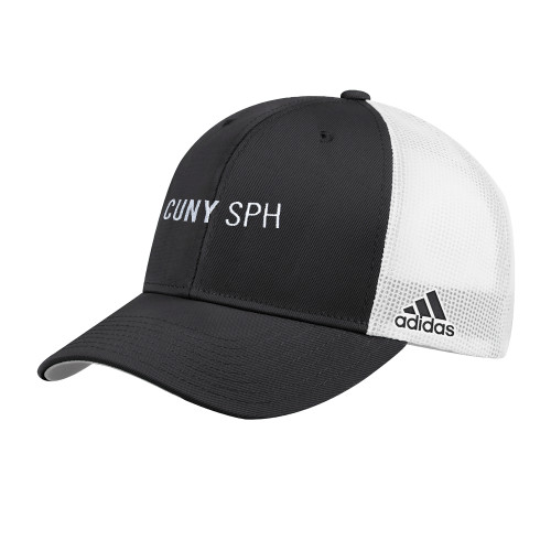 Adidas Black Structured Adjustable Mesh Hat-CUNY SPH