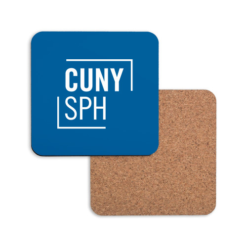 Hardboard Coaster w/Cork Backing-CUNY SPH Square