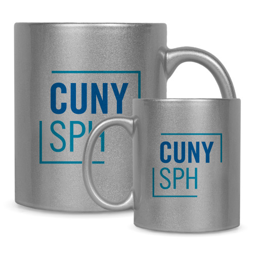 Full Color Silver Metallic Mug 11oz-CUNY SPH Square
