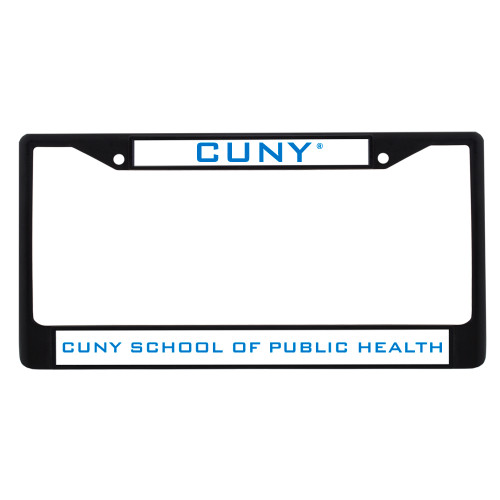 Metal License Plate Frame in Black-CUNY