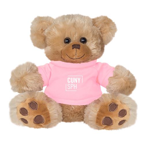 Plush Big Paw 8 1/2 inch Brown Bear w/Pink Shirt-CUNY SPH Square