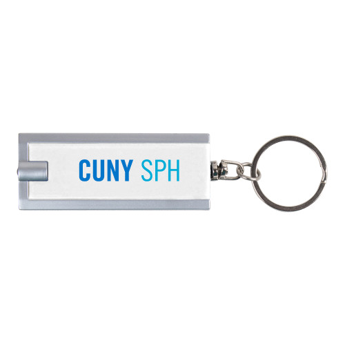 Turbo White Flashlight Key Holder-CUNY SPH