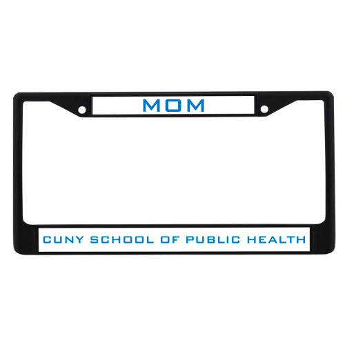 Mom Metal License Plate Frame in Black-Mom