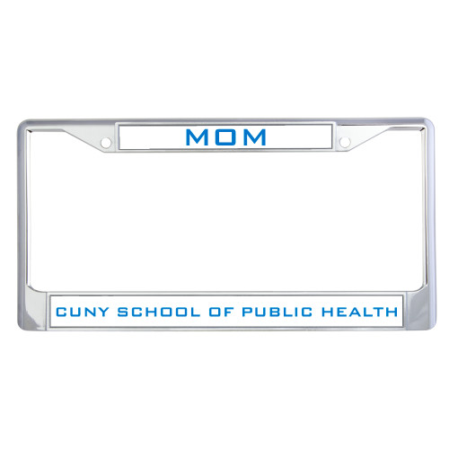 Mom Metal License Plate Frame in Chrome-Mom