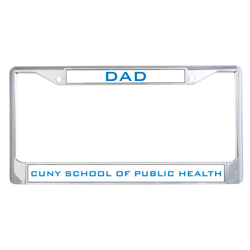Dad Metal License Plate Frame in Chrome-Dad