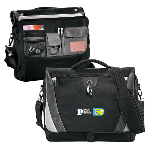  Black/Grey Slope Computer Messenger Bag - CCP Celebrating 60 Years Horizontal
