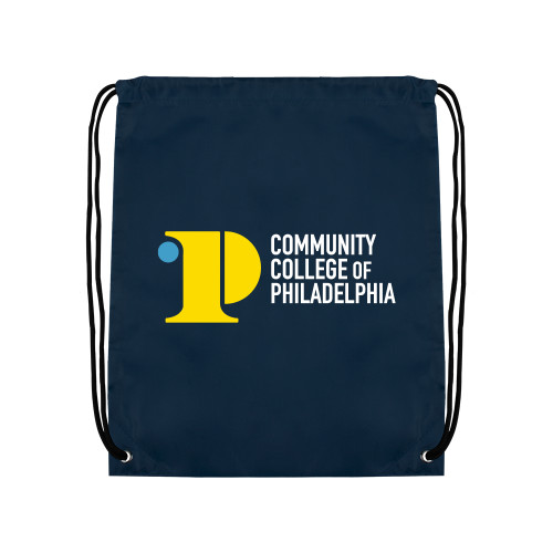  Navy Drawstring Backpack - CCP Institutional Mark