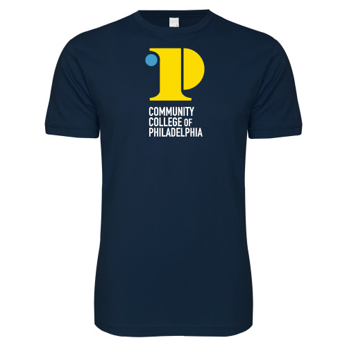 Next Level Navy SoftStyle T Shirt - CCP Institutional Mark - Vertical