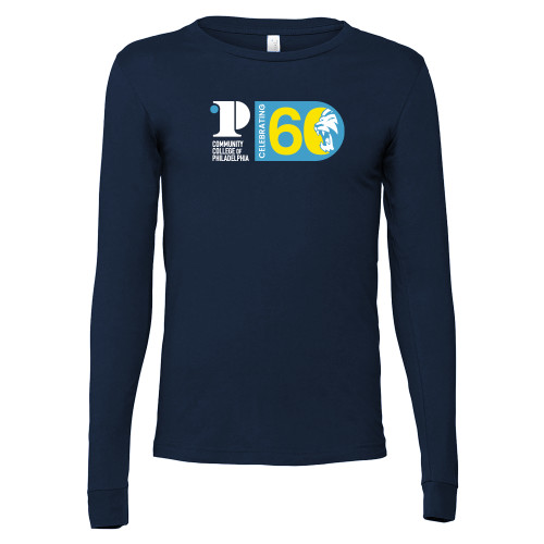  Bella + Canvas Navy Jersey Cotton Long Sleeve T Shirt - CCP Celebrating 60 Years