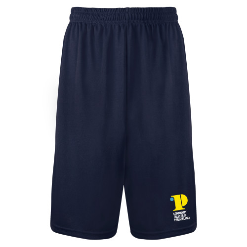  Navy Performance Classic 9 Inch Short - CCP Institutional Mark - Vertical