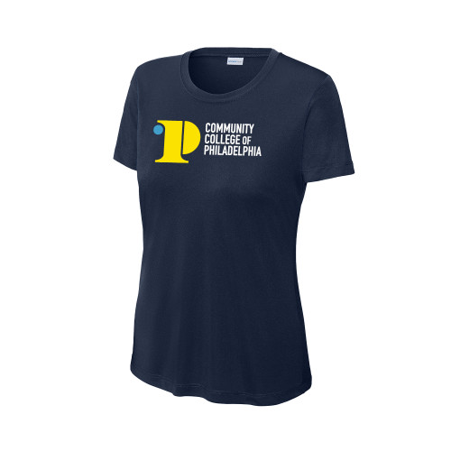  Womens Navy Performance Tee - CCP Institutional Mark