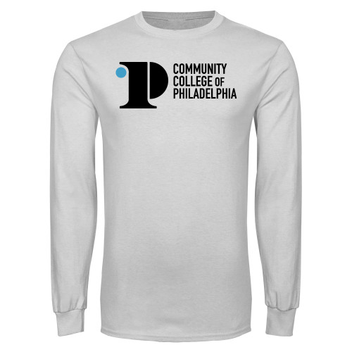  White Long Sleeve T Shirt - CCP Institutional Mark