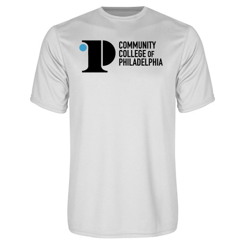  White Performance Tee - CCP Institutional Mark