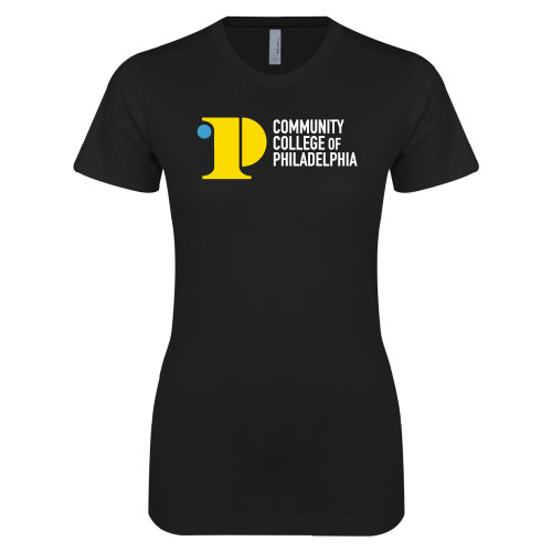  Next Level Womens Black Boyfriend Tee - CCP Institutional Mark