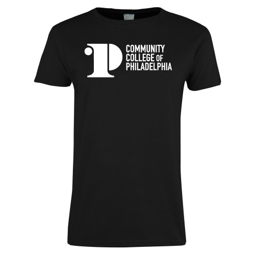  Womens Black Short Sleeve Tee - CCP Institutional Mark