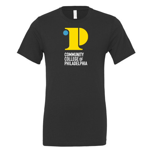  Bella + Canvas Black Jersey Cotton T Shirt - CCP Institutional Mark - Vertical