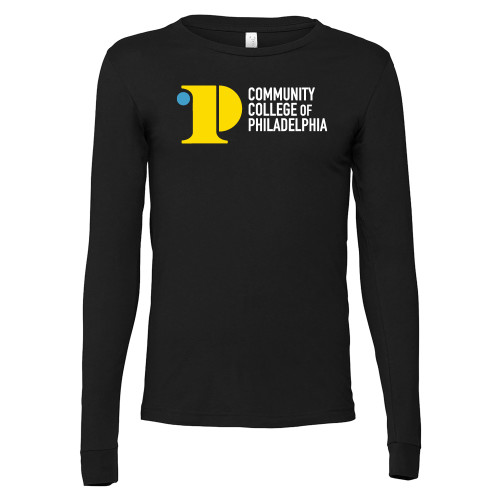  Bella + Canvas Black Jersey Cotton Long Sleeve T Shirt - CCP Institutional Mark