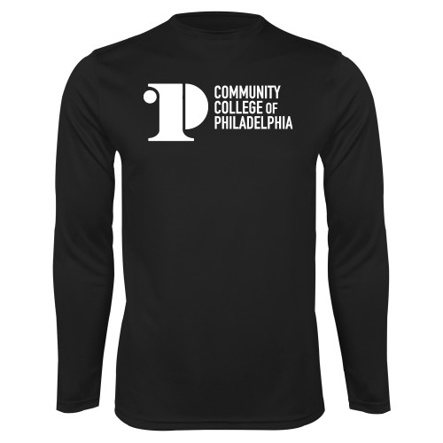  Black Performance Long Sleeve Shirt - CCP Institutional Mark