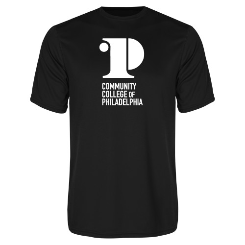  Black Performance Tee - CCP Institutional Mark - Vertical