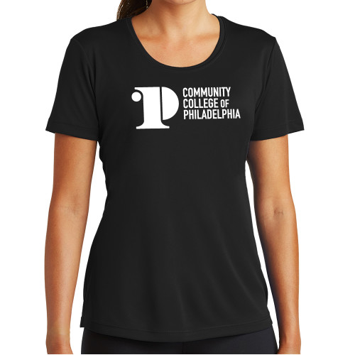  Womens Black Performance Tee - CCP Institutional Mark